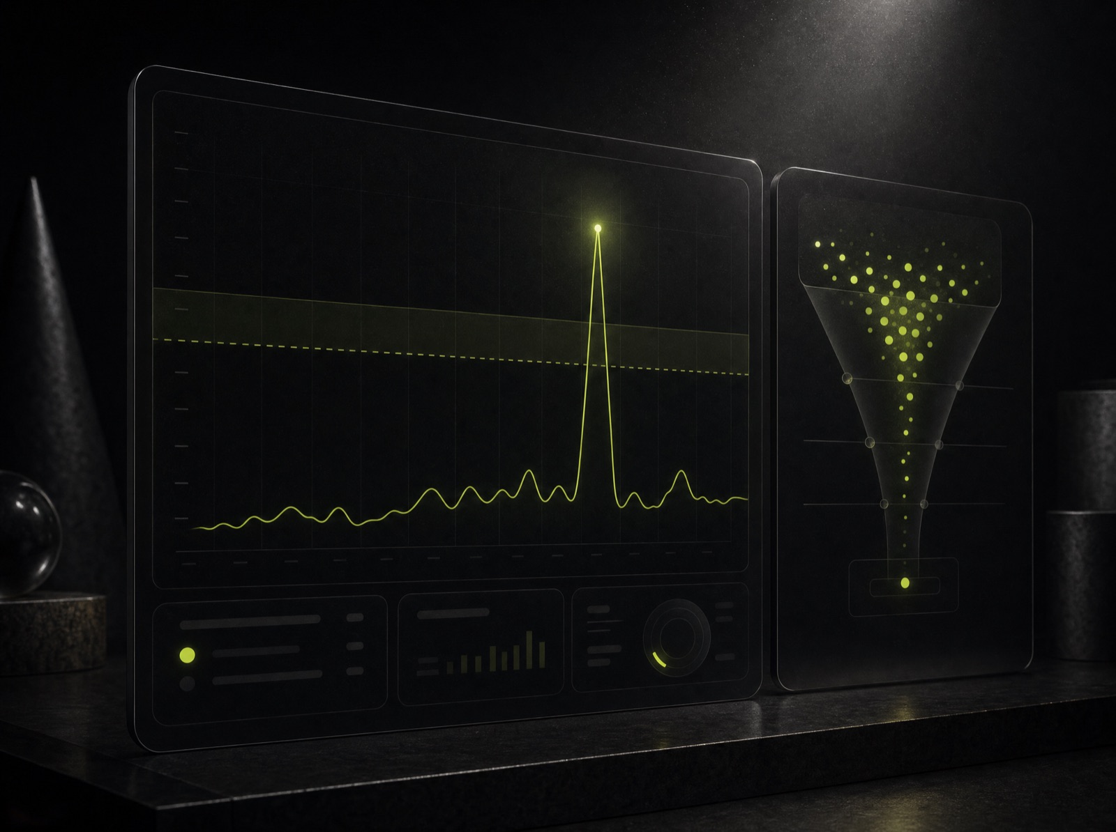 Anomaly detection and alert-funnel dashboard